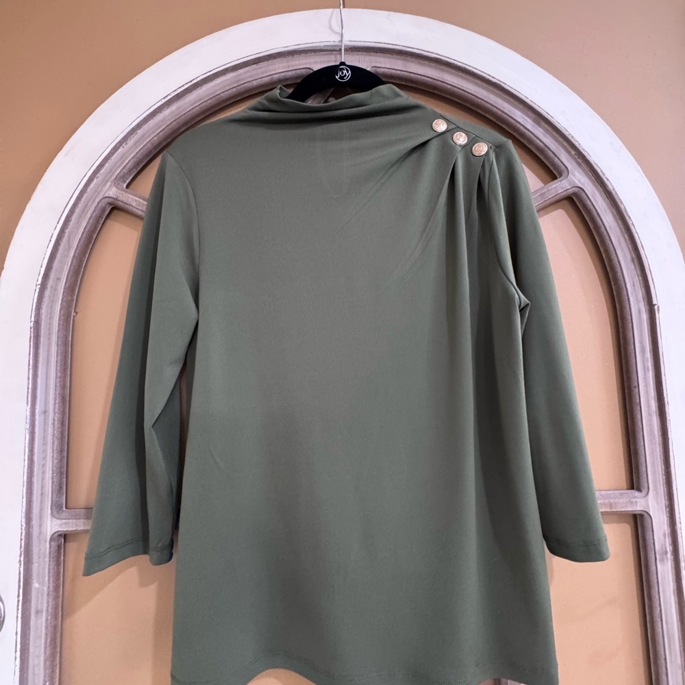 Elegant Olive Green Women's Top